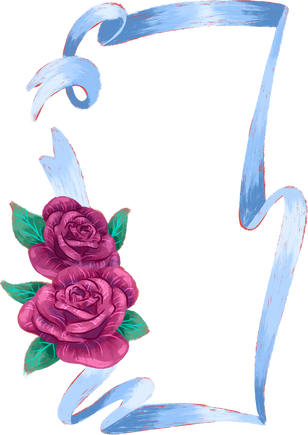Egyptian Cinema Ribbon with Roses Border