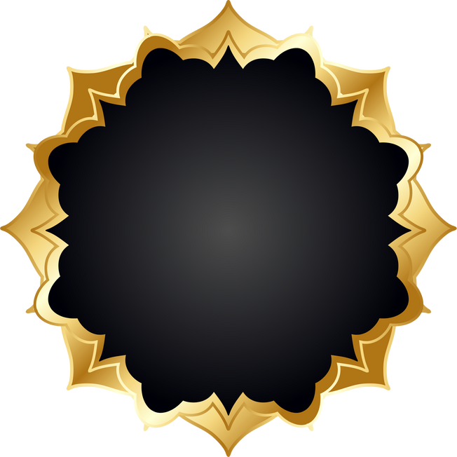 Gold Badge Black Medal